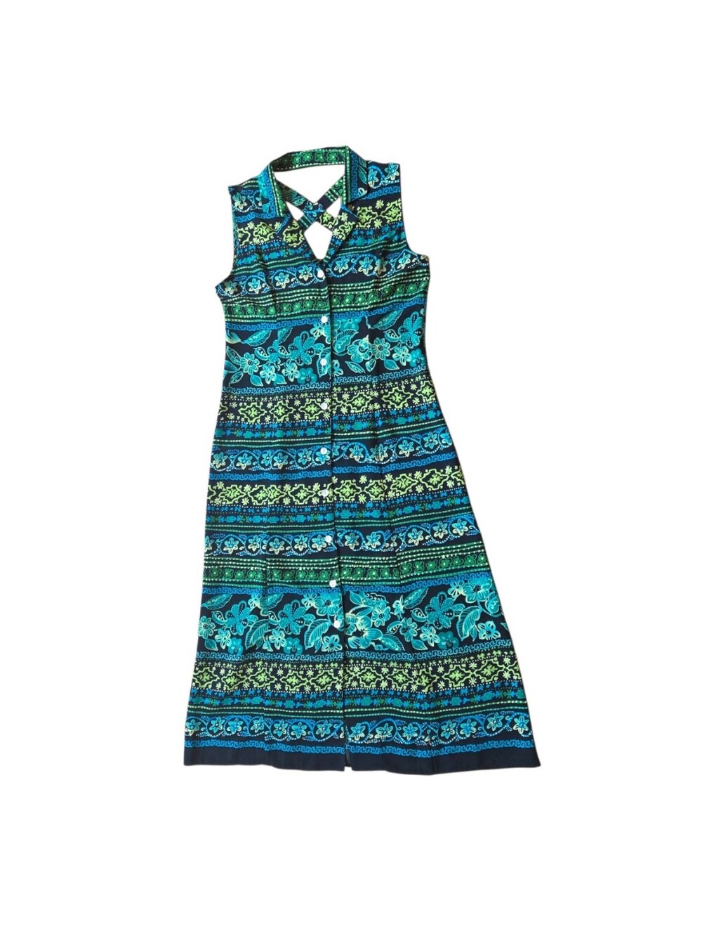 Tropical Maxi Dress by R&K Originals size 10 Resort Cruise Luau Party Casual